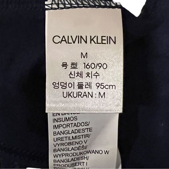 Calvin Klein Womens Navy Cotton Form Thong Underwear QD3643 Medium NWT - Picture 5 of 9